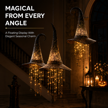 🔥Halloween Early Bird Sale 55% OFF🧙 Lighted Witch Hat Hanging Chime