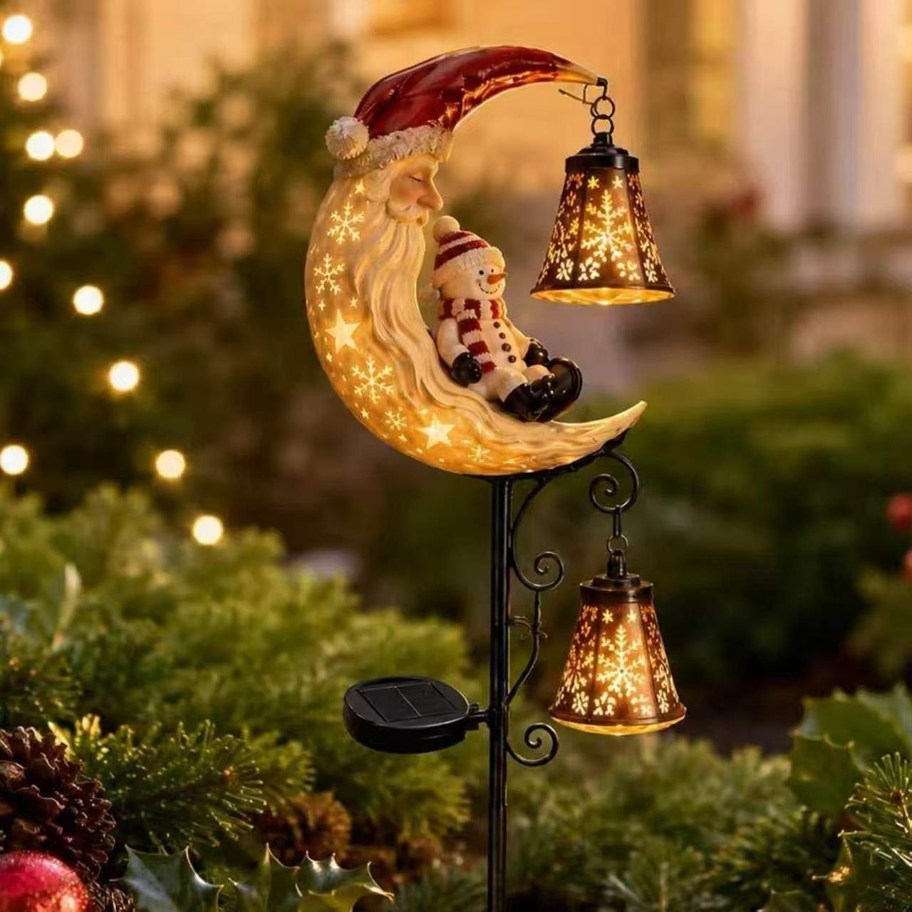 🎅🎁Christmas Early Discount 49% Off - 🔥Santa’s Moonlight Lantern Solar Garden Stake⛄