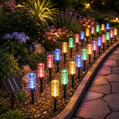 🔥Last Day 30% OFF 😍Solar Pathway Lights Outdoor Crystal Bubble