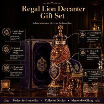 👑Crown 87th Anniversary Royal Lion Whiskey Bottle