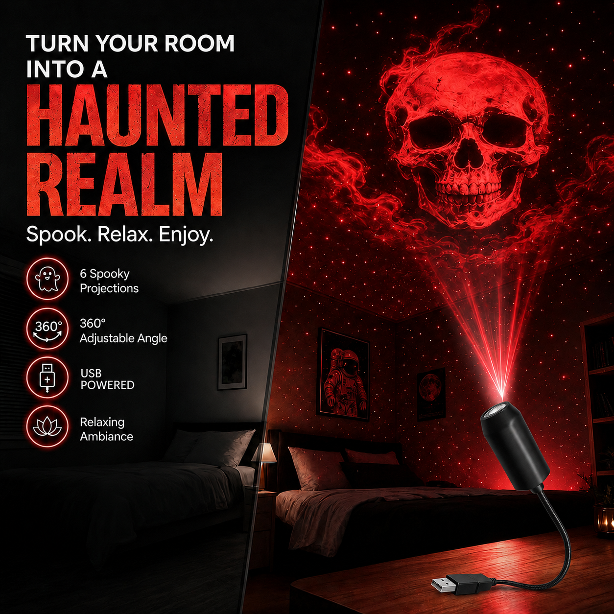 🔥 Last Day 50% OFF – HD Christmas Scene Projector