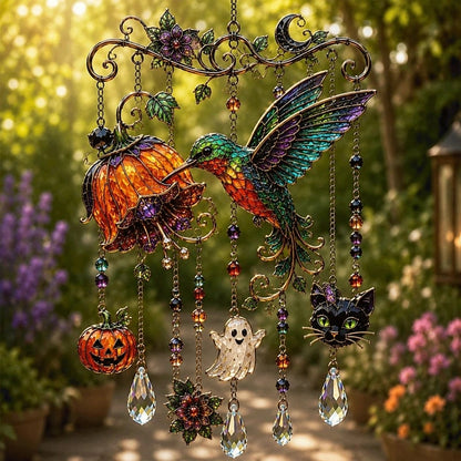 👻 Halloween Suncatcher Wind Chime – Cute Spooky Hanging Decor 🎃