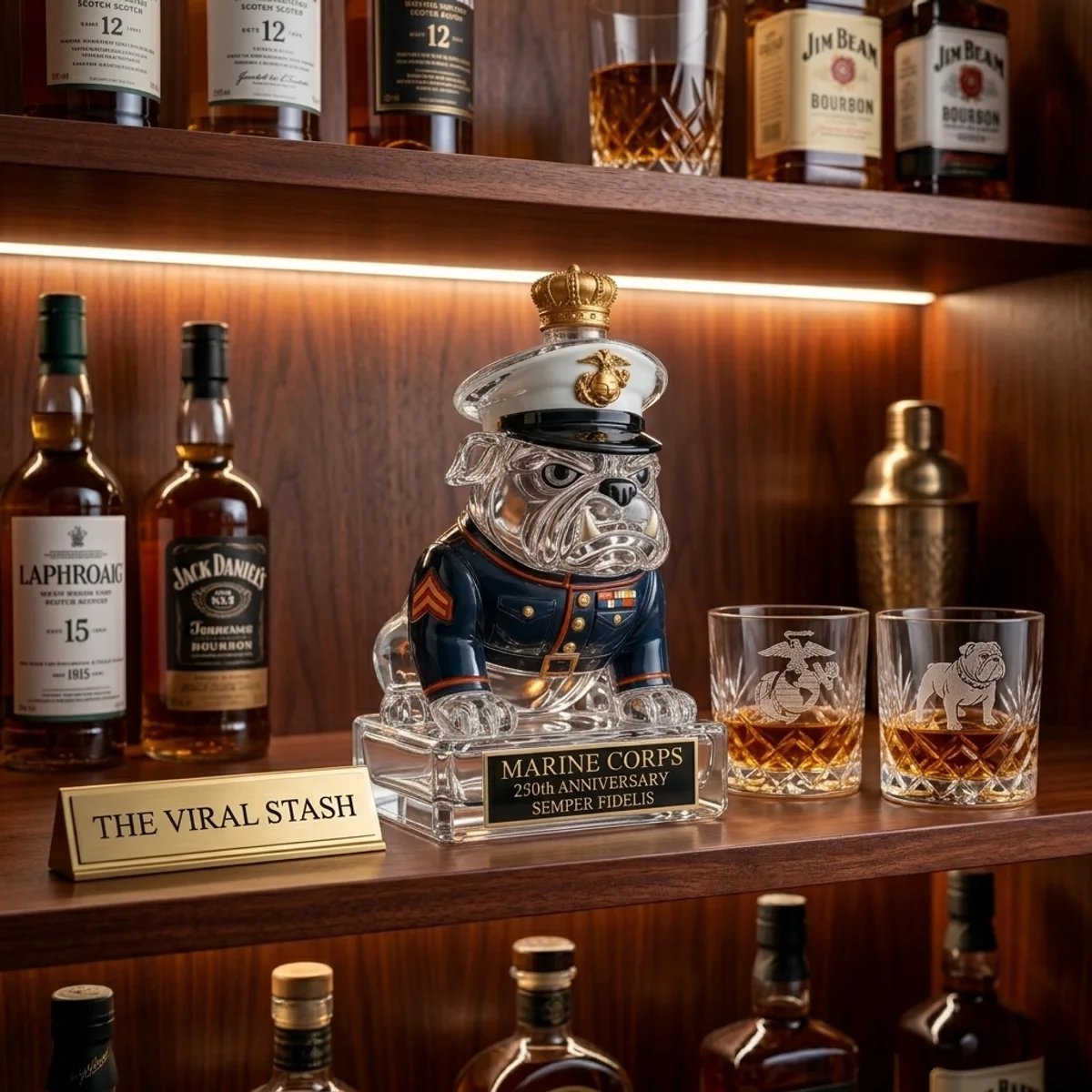 🔥 Limited-Time Offer | 250th Anniversary Military-Inspired Bulldog Whiskey Decanter Set