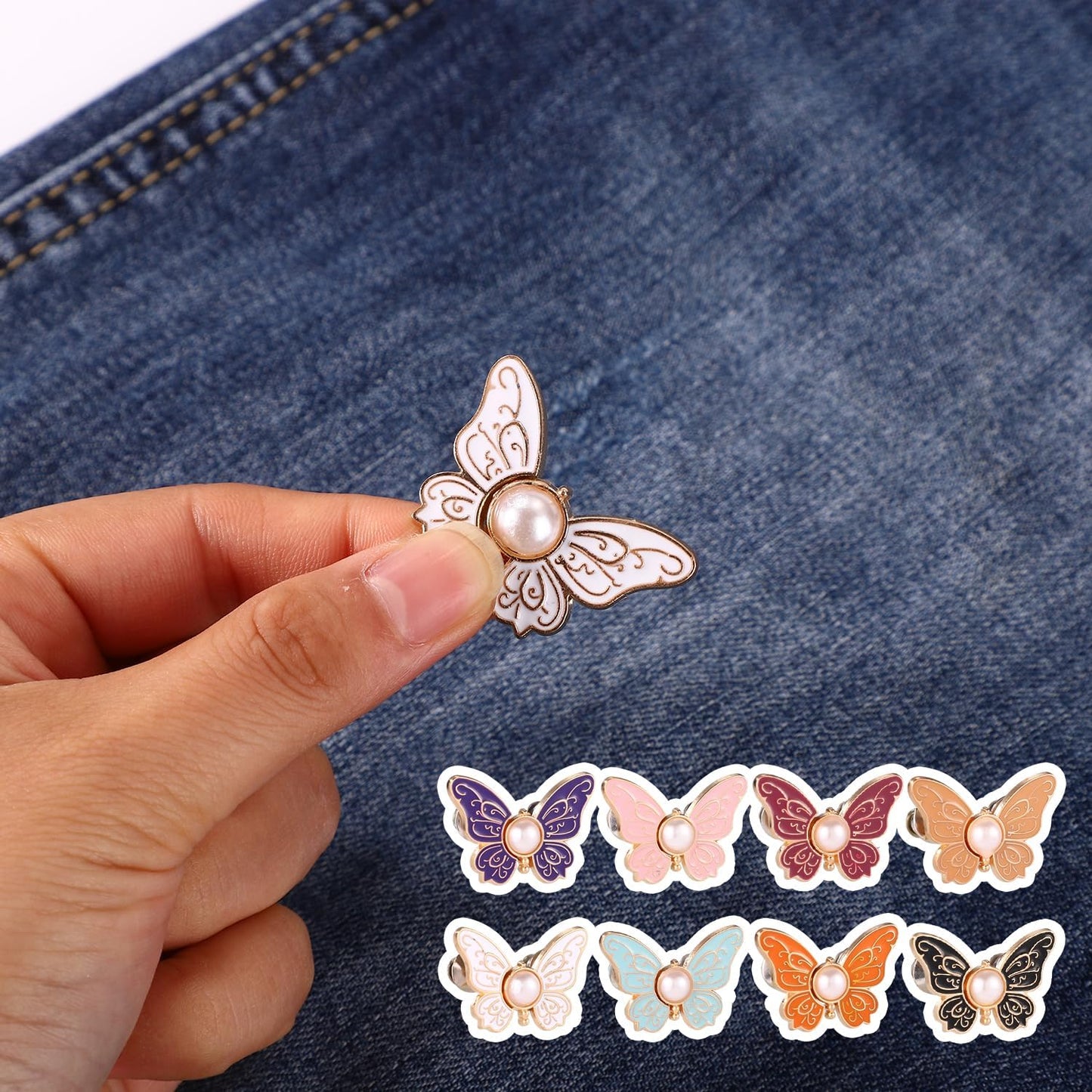 Last Day 50% OFF🔥8PCS Set Butterfly Waist Tighteners 🦋 Perfect Fit in Seconds — No Sewing Needed