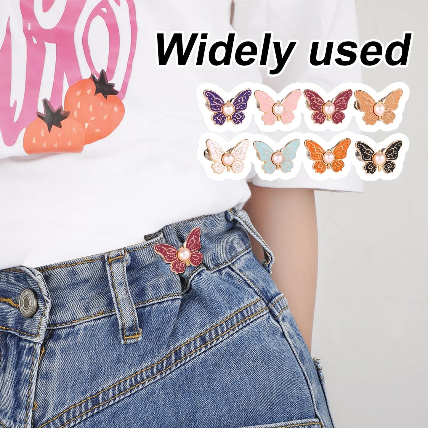 Last Day 50% OFF🔥8PCS Set Butterfly Waist Tighteners 🦋 Perfect Fit in Seconds — No Sewing Needed
