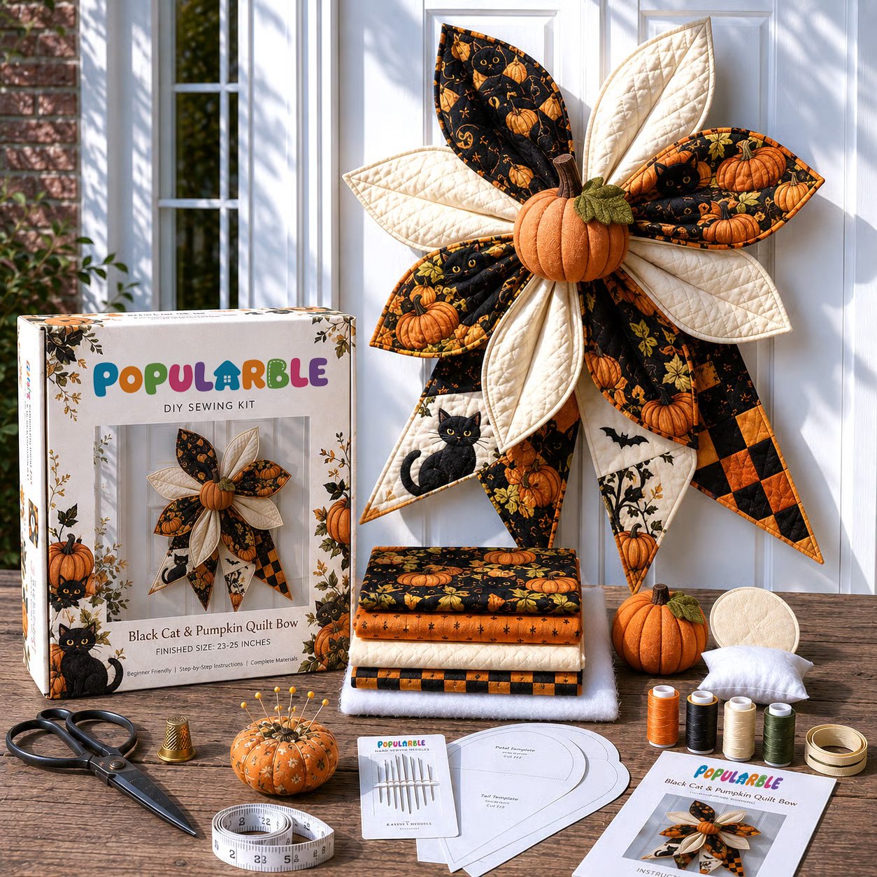 🔥Last Day 50% OFF- Large Patchwork Bow Sewing Kit (Beginner-Friendly)