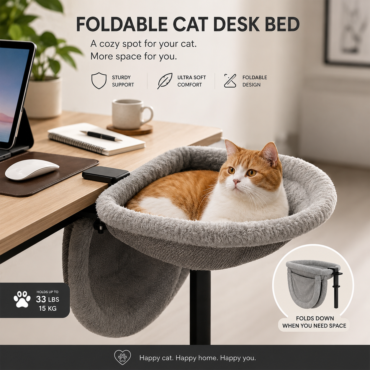 🐾 Keep Your Cat Close—Without Giving Up Your Workspace