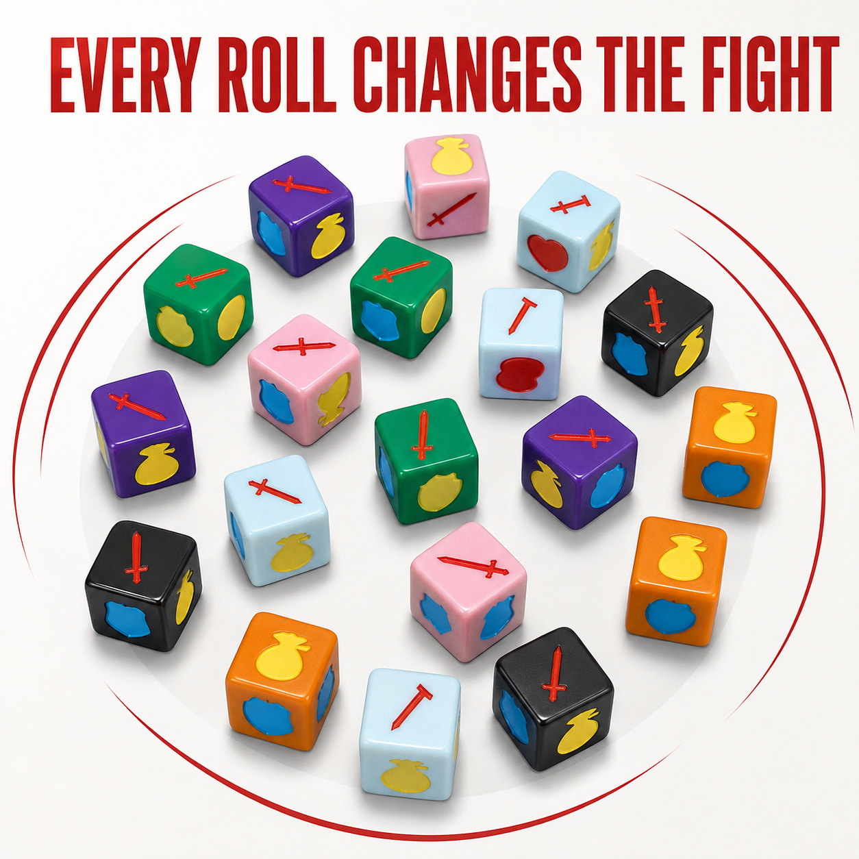 Ultimate Dice Fights Bundle – 2-Player Strategy Game with Heal or Steal Set & Battle Mat