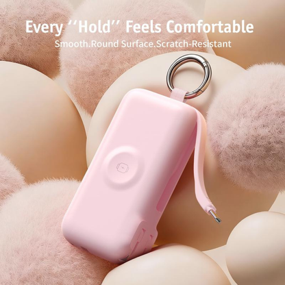 10000mAh Portable Charger Charging with Cable & Wall Plug