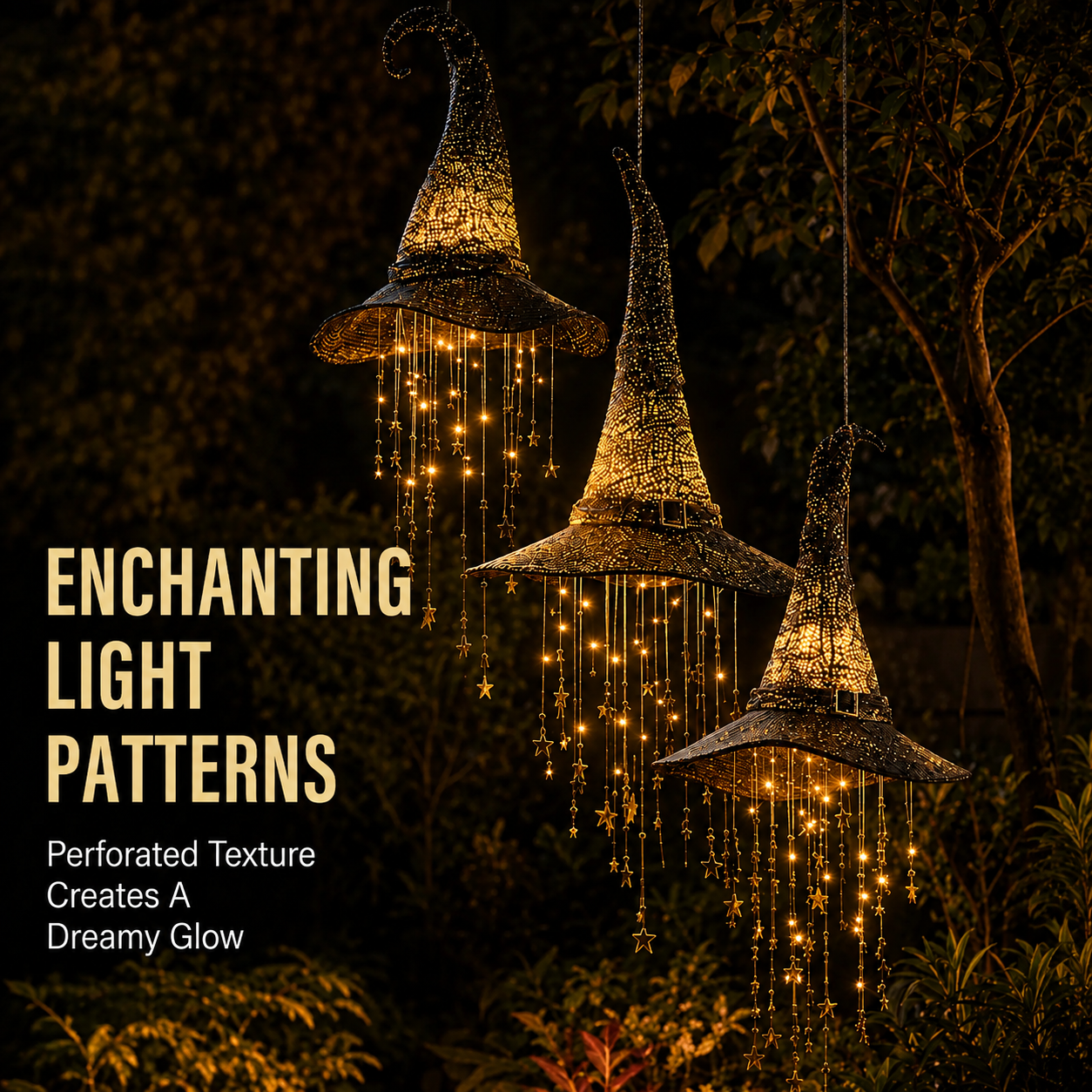 🔥Halloween Early Bird Sale 55% OFF🧙 Lighted Witch Hat Hanging Chime