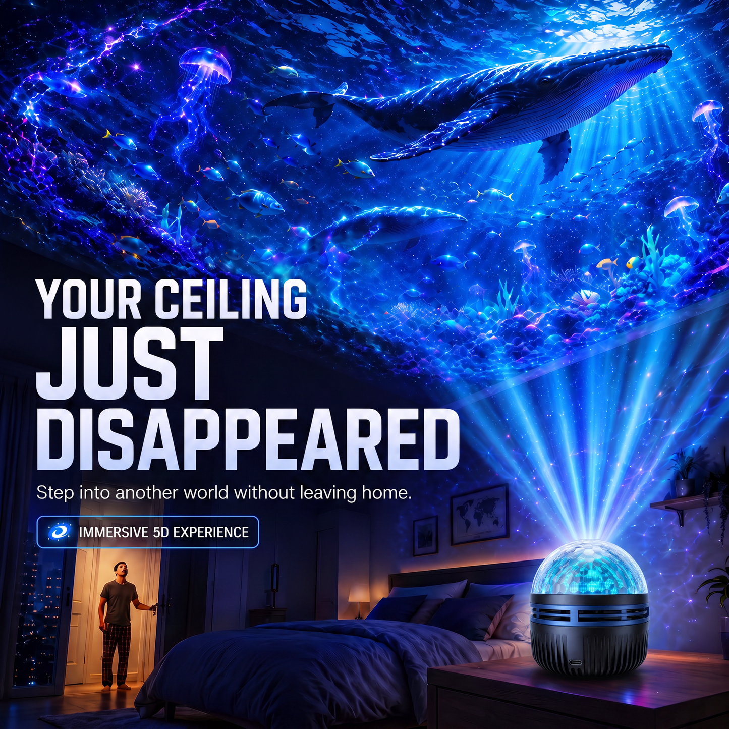 🔥Last Day 50% OFF🎁 - 360° Smart Holographic Starry Sky Projector (HD Smart Dynamic 5D)