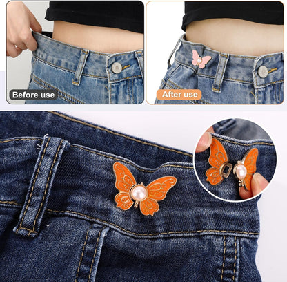 Last Day 50% OFF🔥8PCS Set Butterfly Waist Tighteners 🦋 Perfect Fit in Seconds — No Sewing Needed