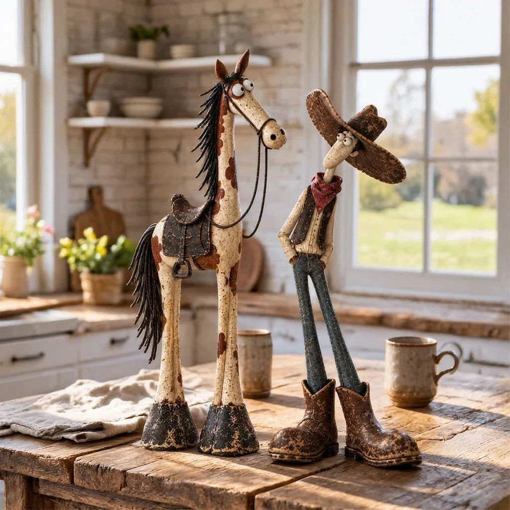 🤠🐴 Meet the Wild West’s Most Adorably Odd Duo! ✨