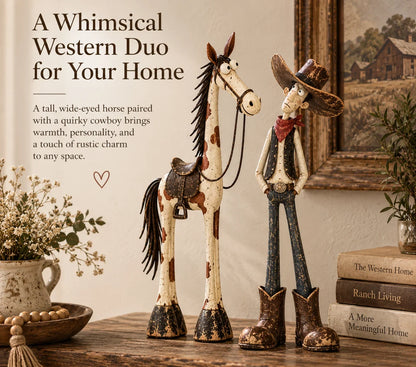 🤠🐴 Meet the Wild West’s Most Adorably Odd Duo! ✨
