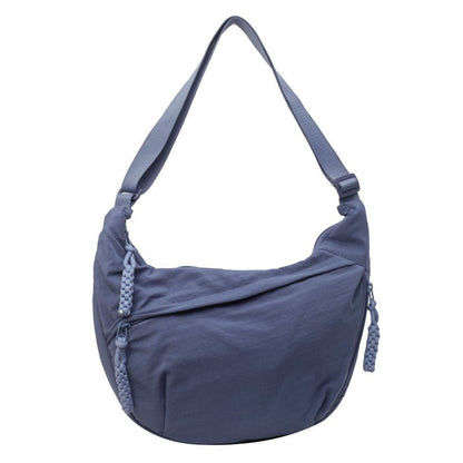 ⏰Designer Direct Sales👜Women's Fashion Plain Color Nylon Crossbody Hobo Bag