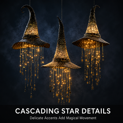 🔥Halloween Early Bird Sale 55% OFF🧙 Lighted Witch Hat Hanging Chime