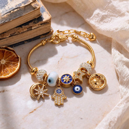 ✨Today's Special Offer 49% OFF🎉 - ✨Women's Starry Sky Bracelet | Moon, Hamsa Hand, Evil Eye, and Tree of Life