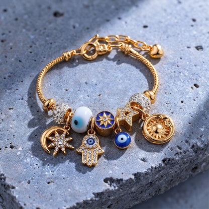 ✨Today's Special Offer 49% OFF🎉 - ✨Women's Starry Sky Bracelet | Moon, Hamsa Hand, Evil Eye, and Tree of Life