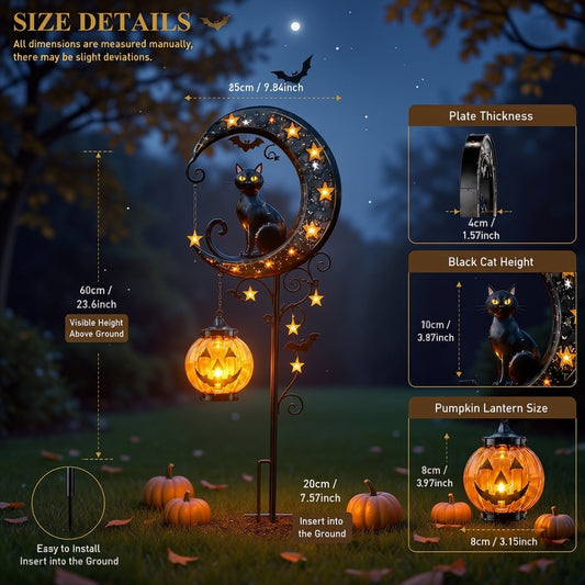 🎃🎃  Halloween Early Bird Sale | 49% OFF Pumpkin Moon Garden Stake Light For new