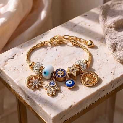 ✨Today's Special Offer 49% OFF🎉 - ✨Women's Starry Sky Bracelet | Moon, Hamsa Hand, Evil Eye, and Tree of Life