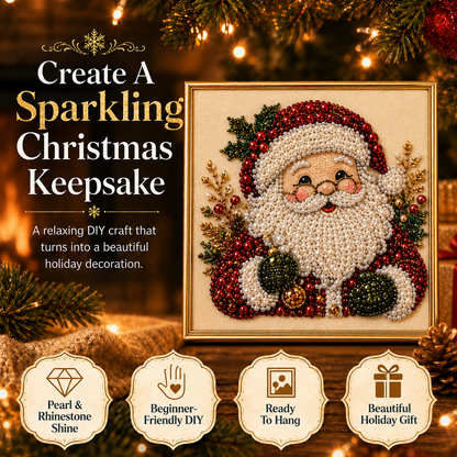 🧘Relaxing & Beginner-Friendly - 🎨💎DIY Christmas Bead Art Diamond Painting Set