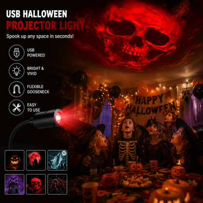 💀 💀💀Plug-&-Play HD Star Projector: Halloween 6-Disc Set
