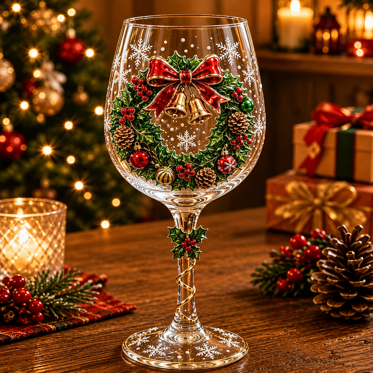 🔥🎁Christmas 3D Wine Glass Collection Gift Box Set✨