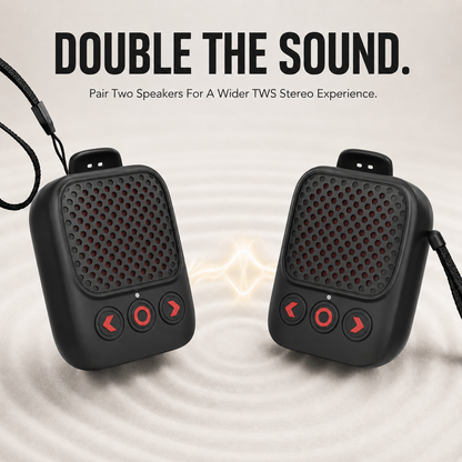 🔊 2026 New Magnetic Clip-On Bluetooth Speaker | IPX7 Waterproof, TWS Stereo & Ultra-Light Wearable Design