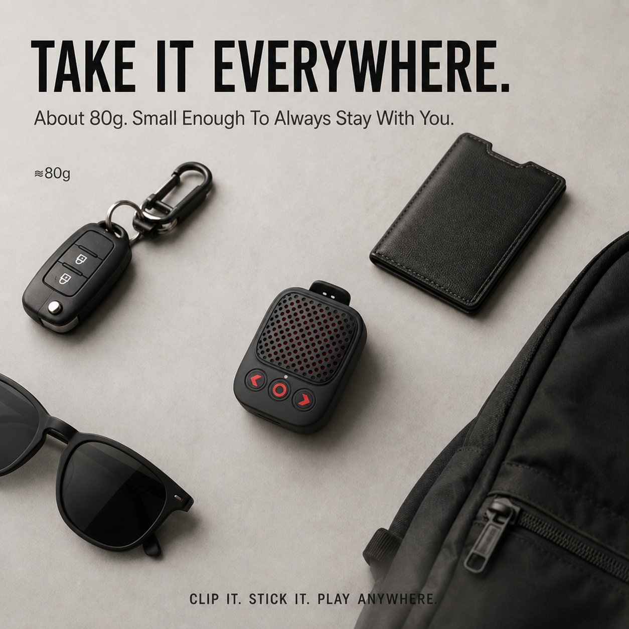 🔊 2026 New Magnetic Clip-On Bluetooth Speaker | IPX7 Waterproof, TWS Stereo & Ultra-Light Wearable Design