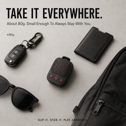 🔊 2026 New Magnetic Clip-On Bluetooth Speaker | IPX7 Waterproof, TWS Stereo & Ultra-Light Wearable Design