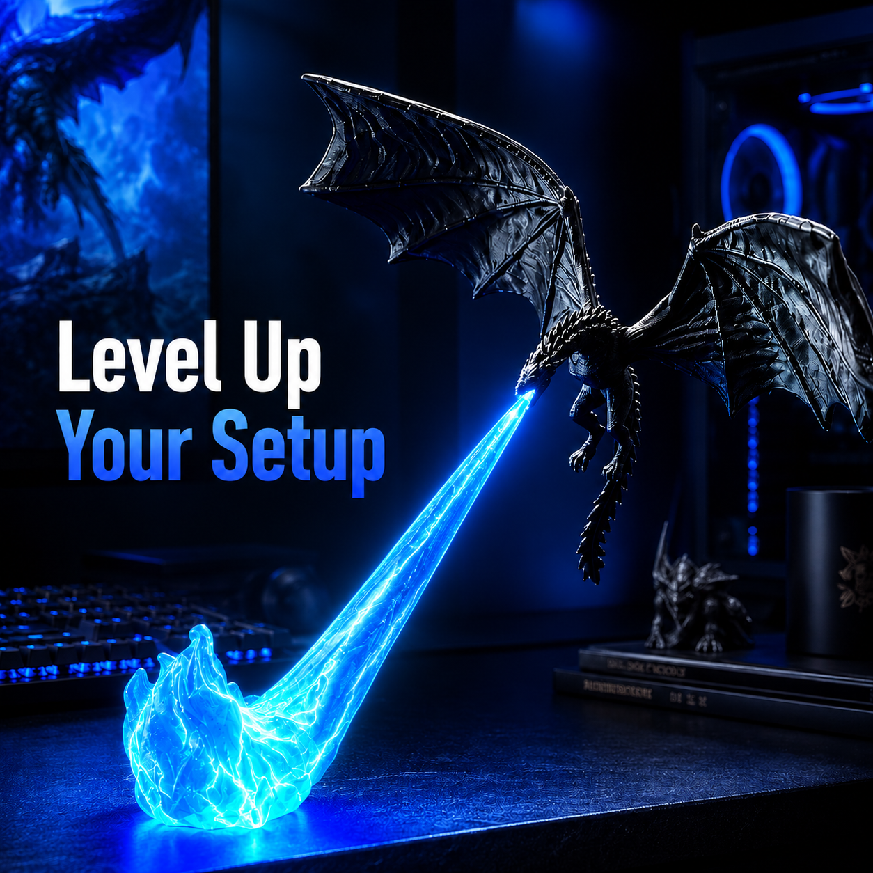 🐉 Glowing Dragon Bookend – Bring Your Shelf to Life with a Fiery LED Effect