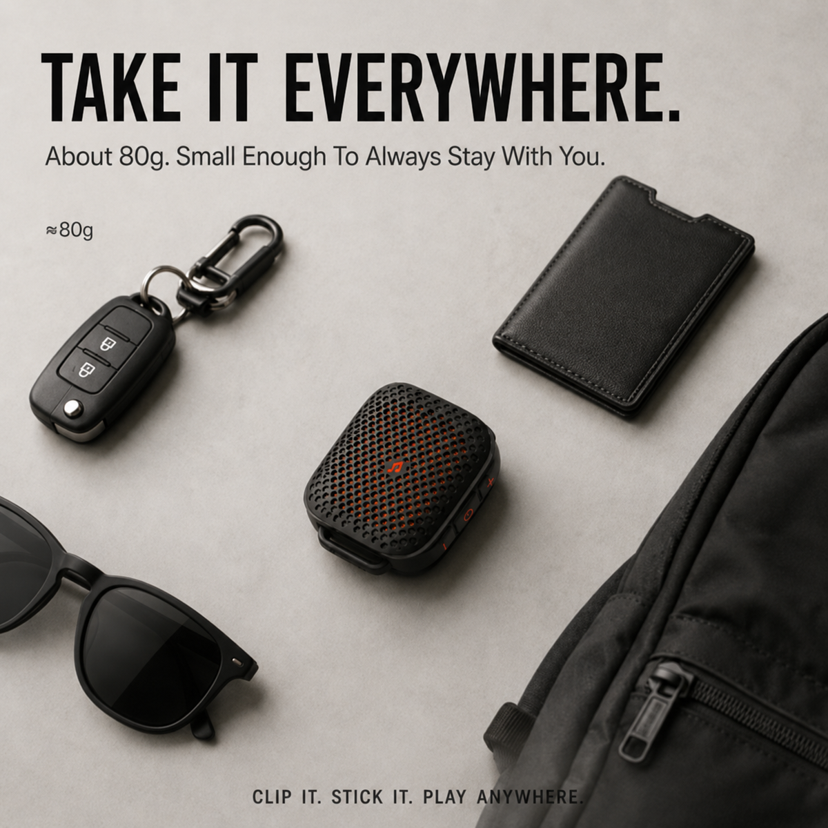 🔊 2026 New Magnetic Clip-On Bluetooth Speaker | IPX7 Waterproof, TWS Stereo & Ultra-Light Wearable Design