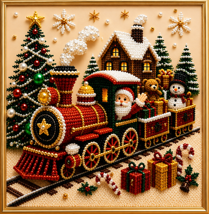 🧘Relaxing & Beginner-Friendly - 🎨💎DIY Christmas Bead Art Diamond Painting Set