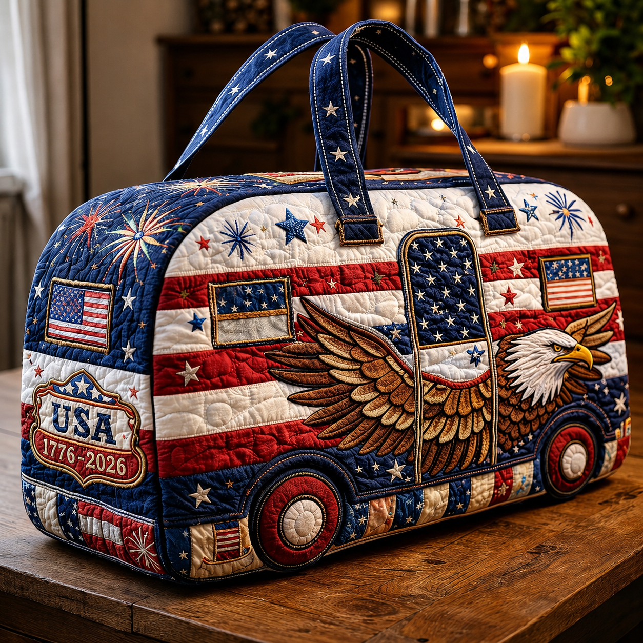 🔥LAST DAY 49% OFF 🗽🇺🇸 American 250th Anniversary Quilted Travel Duffle Bag