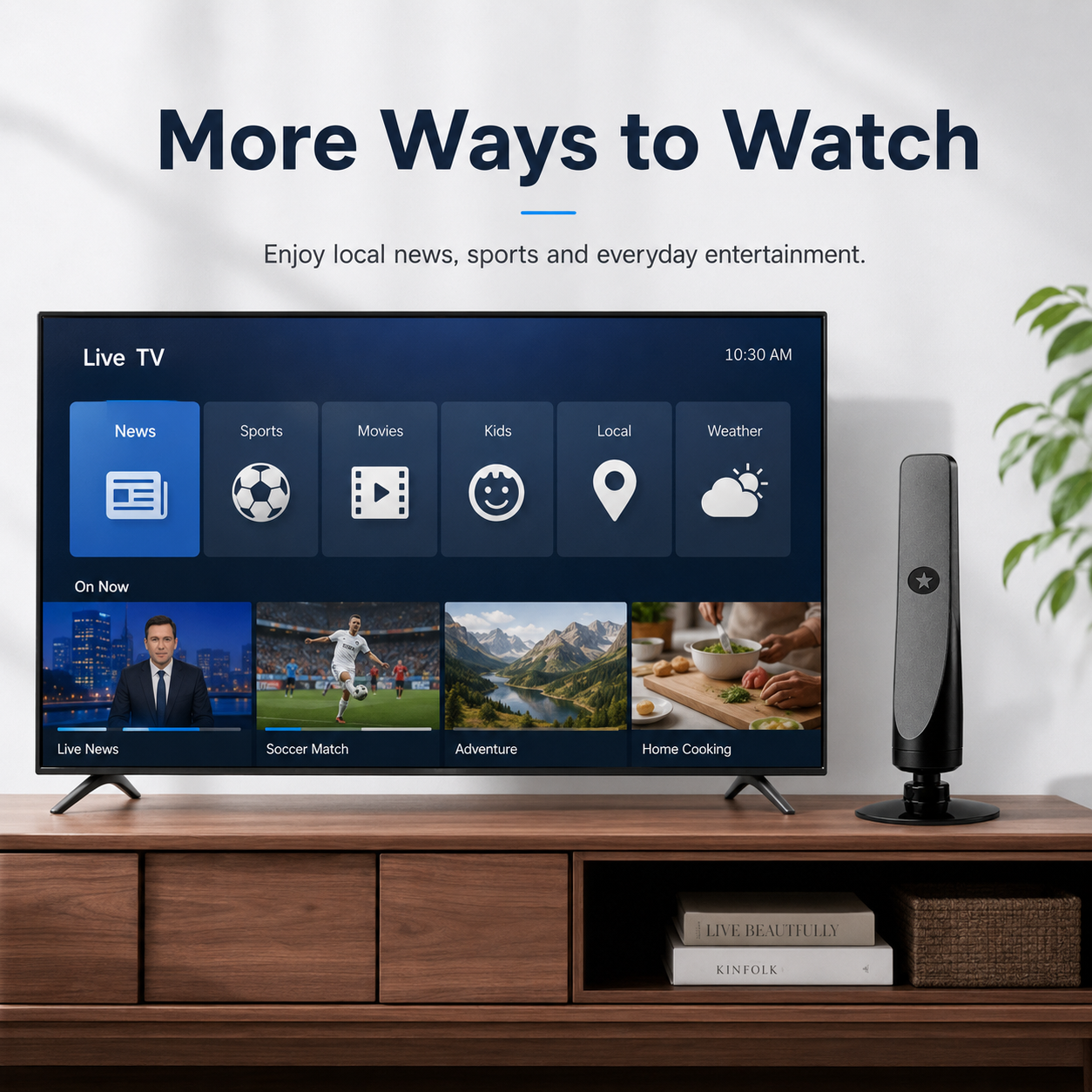 📺 No Subscription. No Installation. Just Plug In & Enjoy Local TV.