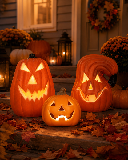 🔥 Halloween Sale 49% OFF – Glowing Pumpkin Lantern Decor | 3 Styles Available
