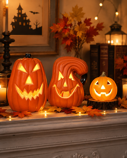 🔥 Halloween Sale 49% OFF – Glowing Pumpkin Lantern Decor | 3 Styles Available