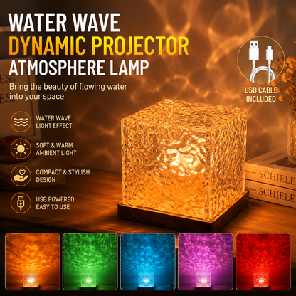 🌊 Water Wave Dynamic Projection Lamp – Turn Any Room Into a Dreamy Escape
