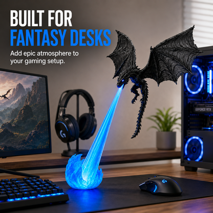 🐉 Glowing Dragon Bookend – Bring Your Shelf to Life with a Fiery LED Effect