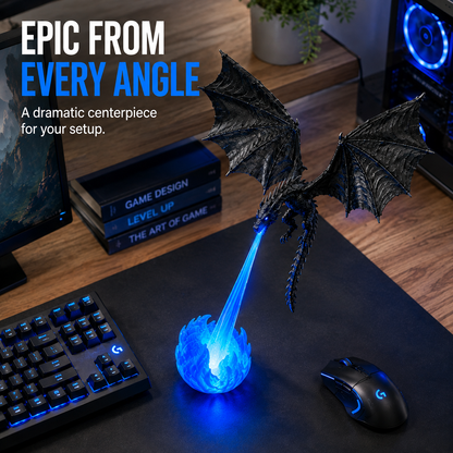 🐉 Glowing Dragon Bookend – Bring Your Shelf to Life with a Fiery LED Effect