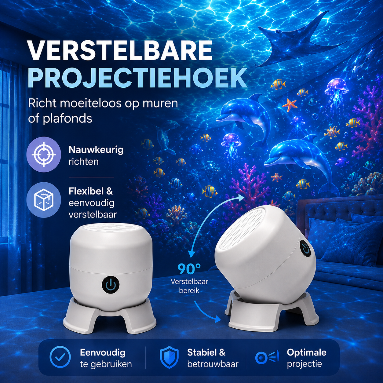 🐠 Immersive Ocean Light Projector – Bring the Underwater World Home