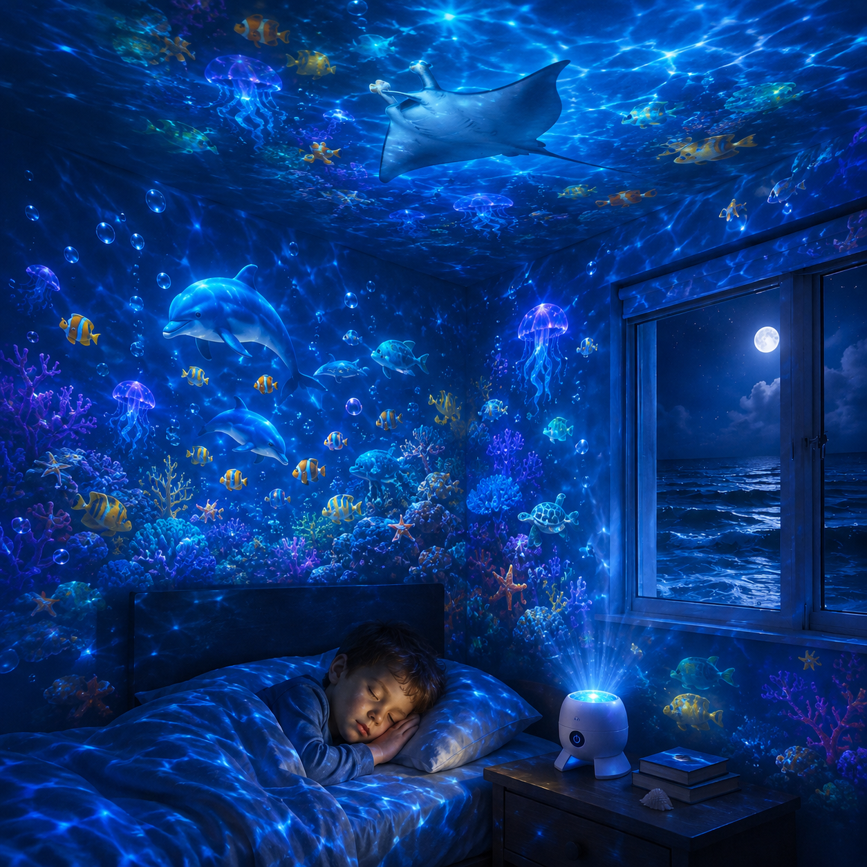 🐠 Immersive Ocean Light Projector – Bring the Underwater World Home