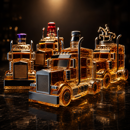 🔥 Last Day 49% OFF – Classic Truck Glass Wine Bottle | Vintage Bar Decor Gift