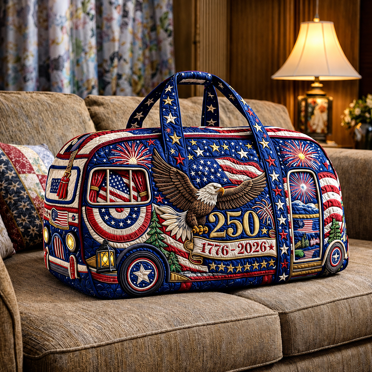 🔥LAST DAY 49% OFF 🗽🇺🇸 American 250th Anniversary Quilted Travel Duffle Bag