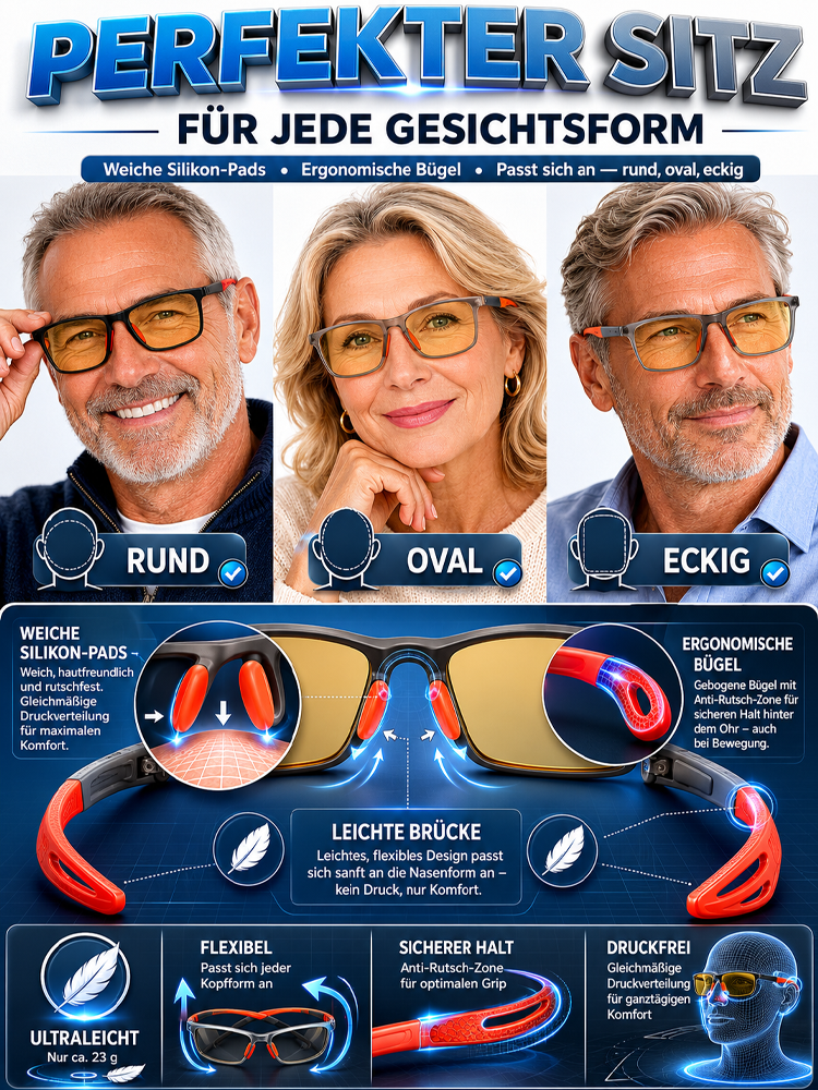 Smart Photochromic Multifocus Glasses – For Reading, Driving & Outdoor Use