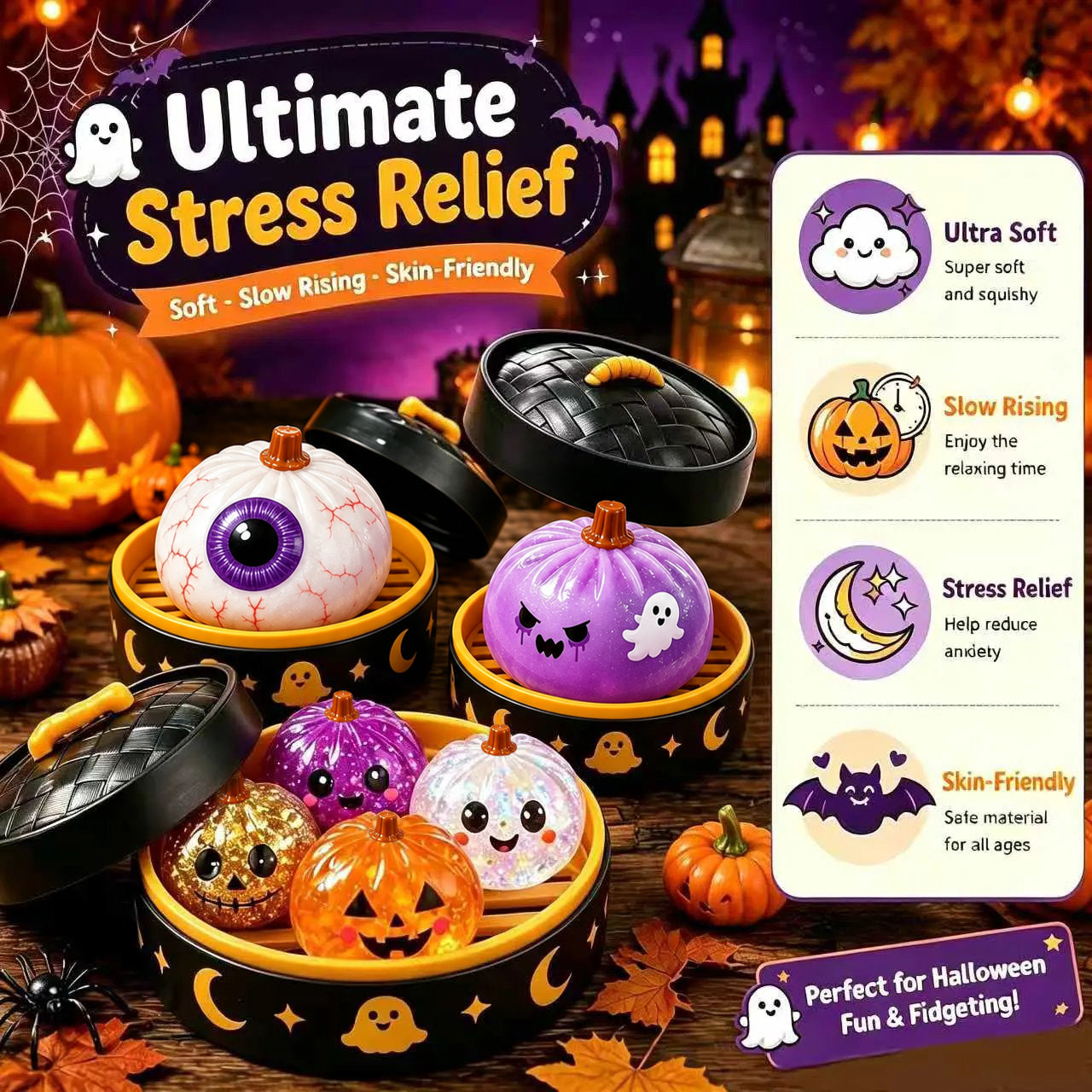 🎃👻 Last Day 50% OFF – Adorable Halloween Ghost Squishies You Can't Put Down! 🖐️
