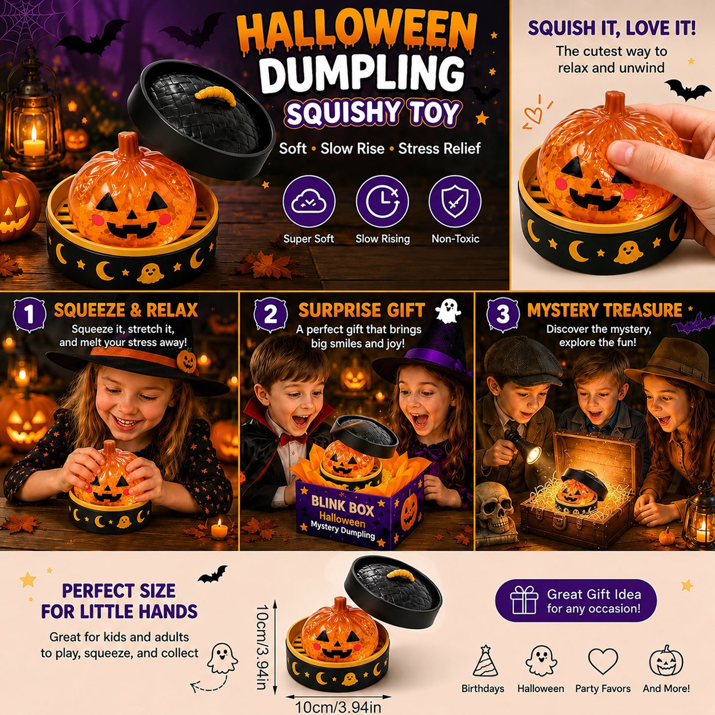 🎃👻 Last Day 50% OFF – Adorable Halloween Ghost Squishies You Can't Put Down! 🖐️