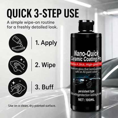 🚗 Spray. Wipe. Shine. Protect. – Nano Ceramic Coating for Your Car