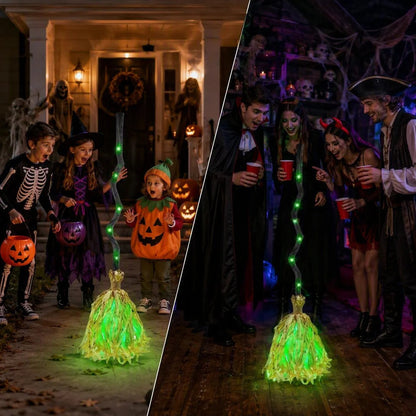 Animated Witch Broom with Lights & Spooky Sounds For Tiktok