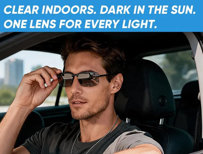 🕶️ Photochromic Polarized Sunglasses – Anti-Glare UV Protection for Driving & Outdoor Use